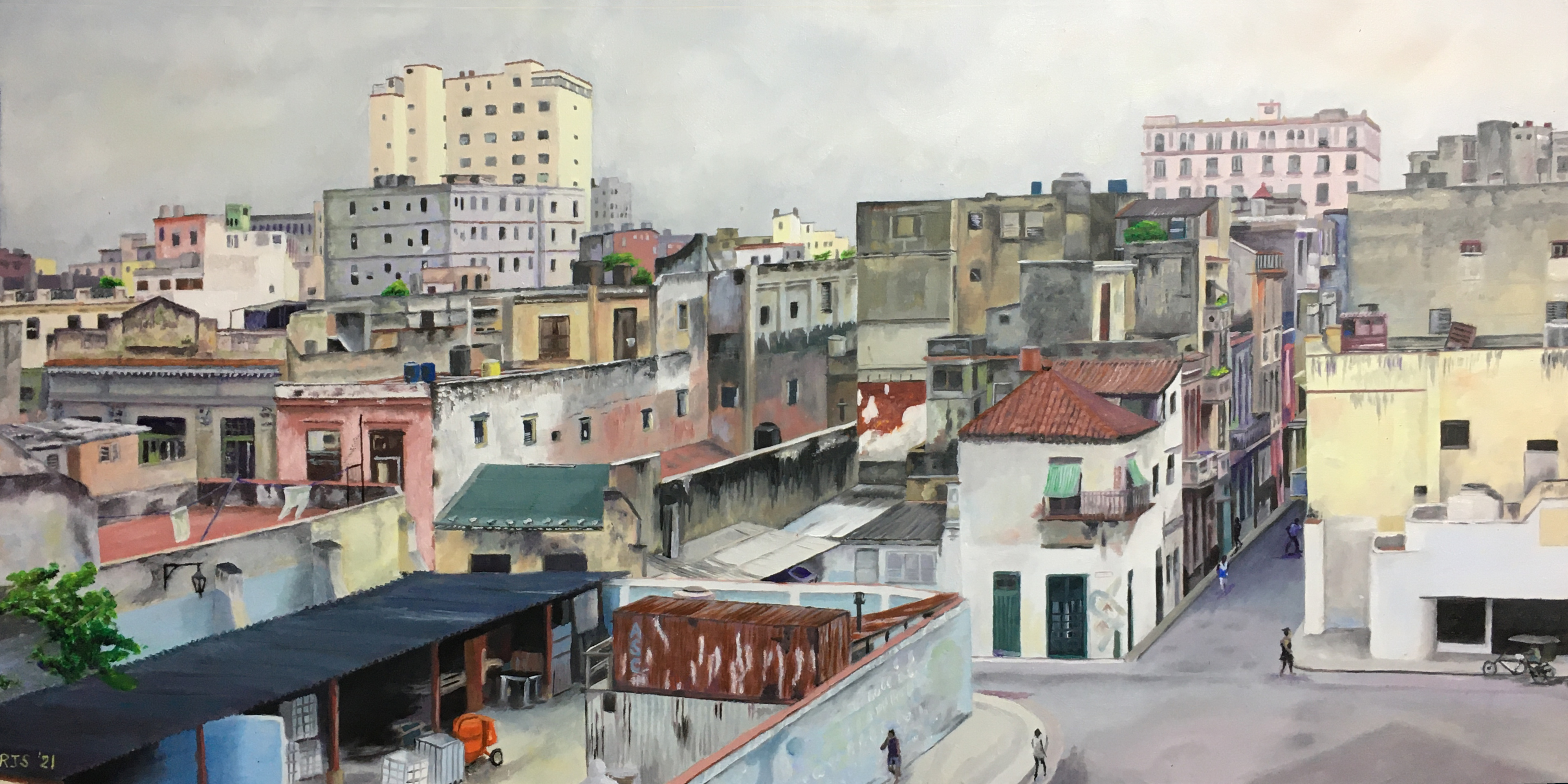 Painting of Havana Skyline 2008.